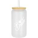 pengtai Bride Glass Tumbler Set of 1 With Straw