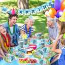 Hello Spring Birthday Party Decorations-Barnyard Party Decorations with Little Blue Truck Tablecloth,Gnome Paper Plates,Cups,Wildflower Napkins,and Banner,20 Guests Barn Cars Theme Kit Party Supplies