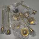 2 Sets(6 Pcs) Brass Gold Metal Taper Candle Holders Candlestick Holders, Vintage Modern Decorative Centerpiece Candlestick Holders for Table Mantel Wedding Housewarming Gift