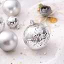 Christmas Ornaments for Xmas Trees,Silver Shatterproof Christmas Ball Ornaments (32 pcs)