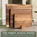 WALDWERK Cutting Board Set (15.75 x 12/13 x 9.5/10 x 7 in) out of Solid Acacia Wood - 0,8 in Thick Cutting Boards for Kitchen - Wood Cutting Boards - Wooden Chopping Boards for Kitchen, 17.3"L x 3.9"W
