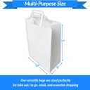 Reli. 110 Pack | 10''x5''x13'' | White Paper Bags w/Handles | Ideal for Gifts, Shopping Bags, Retail/Merchandise, Grocery, To Go/Take Out with Flat Handles