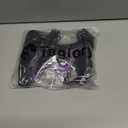 Taglory Light Up Dog Harness, Rechargeable No Pull Dog Vest with 3 Lightning Modes, Reflective Dog Harness with 2 Leash Clips & 4 Adjustable Slide Strips for Small Dogs, Purple-Orange, S