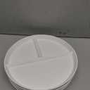 Ceramic Divided Plates Set of 4Pcs, large, White, Portion Control Plate, Reusable Bariatric Plate for Kids Adults, 3 Compartment Plates (9.99in)