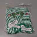 ZAXARRA Baby Christmas Sweatshirt Romper Striped Waffle Knit Jumpsuit Christmas Tree Embroidery Cute Boy Girl Holiday Outfit (0-3 Months, Green)