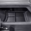 HGWEI Lower Center Console Organizer Compatible with GMC Hummer EV Pickup/SUV 2023 2024 2025 2026 Accessories, Floor Armrest Storage Box Insert Tray Interior Compartment Divider, Black