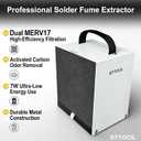 Upgraded Solder Fume Extractor, Low-Power Smoke Air Purifier, Solder Smoke Fume Extractor with 4-Layer Filtration, Portable Smoke Absorber Remover & DIY Work Fan for Soldering Station