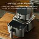 Cosori Iconic Stainless Steel 6.5 Qt Smart Air Fryer, PFAS-Free Ceramic Coating, Max 450F, Consistent Cooking, Air Fry, Roast, Bake, Dry, Proof, Reheat, Dishwasher-Safe Basket, Chef-Crafted Recipes