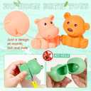 Baby Bath Toys for Babies 6-12 Months | Sealed, No Hole & Mold Free Bath Toys for Toddlers | Soft & Safe Floating Bathtub Water Pool Toys for Babies, 9 PCS Wild Animals Tub Toys