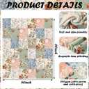 Hahafelt Boho Pastel Floral Throw Blanket Ultra Soft Fleece Patchwork Blanket for Couch and Bed Holiday Theme Cozy Throw Decoration Warm Gift for Spring Summer, 50 x 60 Inches Pastel Flower