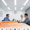 1x4 LED Flat Panel Light 6 Pack, Drop Ceiling Light for Office, Dimmable LED Ceiling Light, Selectable 20W/25W/30W/35W/40W, 3000K/3500K/4000K/5000K/6300K, ETL Listed, 1 Feet by 4 Feet