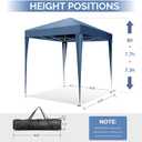 VINGLI 6.5x6.5 Pop Up Canopy Tent with Sidewalls, Outdoor Gazebo Canopy Tent, Patio Event Tents Outdoor Event Shelter for Parties (Blue)