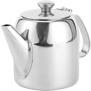 0.5 L Stainless Steel Teapot - Coffee Pot Teapot Stainless Steel Kettle Cold Water Jug Short Spout for Restaurants, Conference Rooms, Living Room, (20 oz)