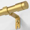 Heavy Duty Curtain Rods for Windows 66 to 120 Inch, 1 inch Diameter Long Curtain Rod with Brackets,Adjustable Gold Curtain Rod for Living room,Bedroom(Gold,30" to 120")