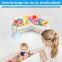 KPH bath toy storage Say goodbye to the chaos of bath toys -3 compartments for bath toy holders keep your bathtub tidy, and bath toy organizers keep children's bath toys organized!