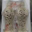 32" Tall Table Lamps Set of 2 - Bedside Lamp with Fabric Shades - for Bedroom and Living Room with USB and Nightlight - Perfect for Nightstands and Bedrooms - Bulbs Included