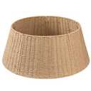 OIAHOMY Christmas Tree Collar, Wicker Holiday Tree Skirt & Stand Base Cover,Paper Rope Christmas Decor, Natural-27 inch
