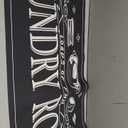 ROMAMIGO Non Slip Laundry Runner Rug - Farmhouse Kitchen Floor Mat for Mudroom and Bathroom - Black, 20 X 47 Inches, Large