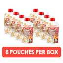 2 x Happy Tot Organics Stage 4 Baby Food Pouches, Gluten Free, Super Morning Fruit & Oat Blend, Apple, Cinnamon, Yogurt, Oats & Chia, 4 Oz (Pack of 8), BBD: AUG 30, 2026