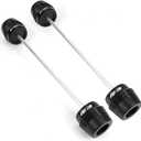 MOWOK Fit For YAMAHA R3 YZF-R3 YZFR3 2015-2024 2025 Motorcycle Accessories Frame sliders Front Rear Wheel Axle Fork Slider Crash Protector Protection (Black)