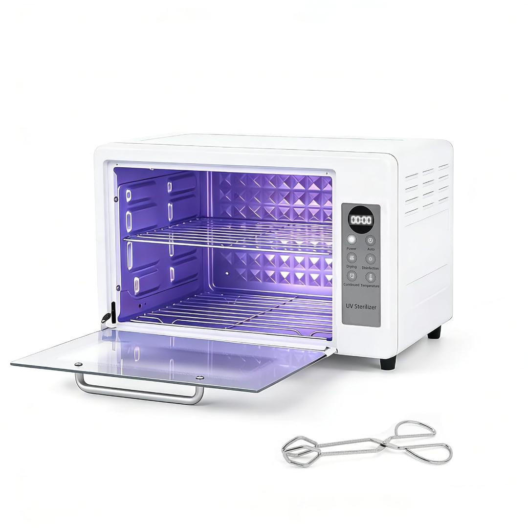 CENOZ 24L Large Capacity Cleaning Cabinet with 72-Hour Keep-Clean Storage, Multi-Functional Cabinet Cleaner Box with Drying, for Nail Salon, Spa, Beauty, Barber & Home