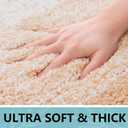 Arotive Microfiber Bathroom Rugs, Shaggy Soft and Absorbent Bath Rug, Non-Slip, Thick Plush Machine Washable Dry Bath Mats for Bathroom, Tub and Shower, 24x16, Peach, Rectangular
