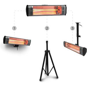 Heat Storm Tradesman 1500 Watt Infrared Heater Tripod Combo, Remote