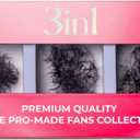 LLBA Promade Mix 750 Fans | Handmade Volume Eyelashes | Multi Selections From 5D To 12D | C CC D Curl | Thickness 0.03~0.1 mm | 918mm Length | Long Lasting | Easy Application 5D0.07 CC 111213mm