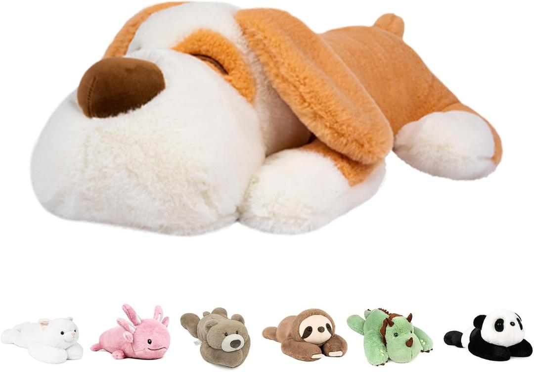 Niuniu Daddy 18" | 3 Pound Weighted Dog Stuffed Animal, Large Stuffed Puppy Plush Animals, Cute Dog Plush Toy Body Pillow, Plushies Gifts for Adults Kids Valentine Birthday Holidays Christmas