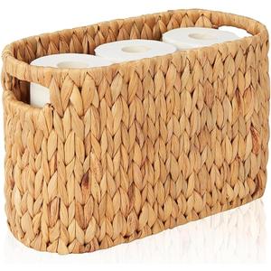 Toilet Paper Basket, Over the Toilet Storage for Tank, Slim 6.5" W  9.45" D Holds 6 Rolls, Fits Narrow Tub Gaps for Bathroom, Kitchen & Home