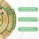 WodGod Baseball Board Game,Baseball Dice Board Game,Solid Wood,12 Colourful Beads and Dice,Manual Included,Portable,Perfect for Home Party,Family Night and Road Trip (Sector)