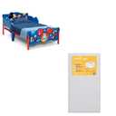 Delta Children - Mickey Mouse 3D Toddler Bed, Blue + Simmons Kids Silver Nights Dual Sided 2-Stage Baby Crib Mattress (Bundle)