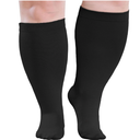 Plus Size Compression Socks: Wide Calf Compression Stockings for Men Women - Extra Large 20-30 mmHg Compression Hose Support for Running Travel Nurses Pregnancy, XL