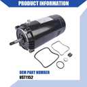 UST1152 Swimming Pool Pump Motor Kit 1.5 HP 115/230V Replacement for Smith Century Hayward, for Hayward/Super Pump/Super II and Jacuzzi Magnum Pumps