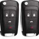 Flip Car Key Fob for Chevy: 2 Pcs Keyless Entry Remote for 2010-2021 Chevy Cruze Camaro Equinox Impala Malibu Sonic, Buick Lacrosse Regal Verano Encore Allure, GMC, OHT01060512, V2T01060512, 315Mhz