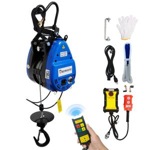 Electric Hoist Winch 2-in-1,1100lbs Portable Power Winch Crane, 1500W