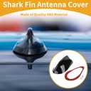 1 Pcs Universal Shark Fin Antenna Cover Signal Roof Aerial for Car SUV Truck Offroad ABS Material with Adhesive Base Black