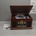 Victrola The Quincy 6-in-1 Bluetooth Record Player & Multimedia Center with Built-in Speakers  3-Speed Turntable, CD & Cassette Player, FM Radio, Wireless Music Streaming (Mahogony) (Mahogany)