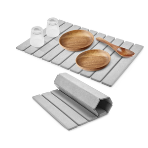 Large Stone Dish Drying Mats for Kitchen Counter, 22"(L)×16"(W) Fast Drying Collapsible Dish Drying Mat, Eco-Friendly Absorbent Diatomaceous Earth Mats for Dishes Bottles Cups 