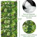 ODTORY Artificial Plant Wall Panels: 50"×120"(42 sqft) UV-Anti Faux Grass Wall Backdrop Boxwood Ivy Fence Privacy Screen Fake Greenery Leaf Hedge for Outdoor,Indoor,Garden,Backyard and Home Decor