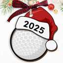 MAPDTWO Golf Ornament - Golf Cart Club Ornaments for Christmas Tree, Golfing Ornaments - Sports Gifts for Golfing Lovers, Golfers, Dad, Husband, Men - Christmas Golfer Gifts - Wood Ornament 2025