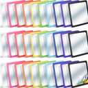 Dandat 30 Pcs Small Mirrors for Kids 6 x 6 Inch Square Shatter Proof Reflector Toddler Glass Plastic Reflector for Classroom DIY Craft Preschool Facial Expression (Rich Colors)
