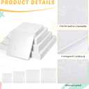 Baderke 12 Pcs White Square Cake Drums, 1/2 Inch Thick Square Cake Board Drum Fully Wrapped Foil for Christmas Baking Desserts Pastries, White Leaf Style, 12"L x 12"W x 0.5"H