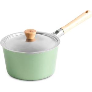 Nordic Ware Cardamom Ceramic Nonstick 3 Quart Saucepan with Lid