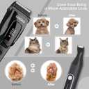 Dog Clippers for Grooming Heavy Thick Hair & Coats, 7500rpm Low Noise Cordless Pet Shaver, Dog Grooming Kit with Paw Trimmer Nail Grinder for Small Large Dogs (Black&white)