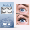 FlutterHabit The Weightless Starter Kit Underlash Extensions, 9-17mm Black Curly Lash Clusters, Reusable Under Lash Eyelashes for At Home Application, Medium Volume Cat Eye, Adhesive Included
