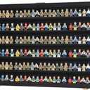 DisplayGifts Toy Minifigures Miniatures Display Case Frame Wall Cabinet Stand 200 Toys Dust Protection Black