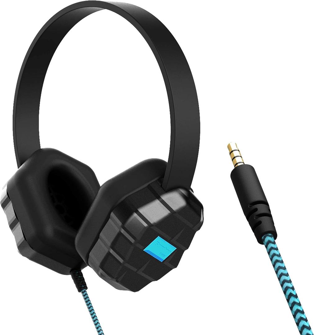 Gumdrop DropTech B1 On-Ear Headphone. Designed for K-12 Students, Teachers and Classrooms  Drop Tested, Rugged and Reliable for an Enhanced Educational Learning Experience. Color  Black