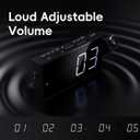 Mesqool Digital Projector Alarm Clocks for Kids Bedroom,Plug-in Clock with 180 Projection on Ceiling Wall,Dual Alarms for Heavy Sleepers,Battery Backup,USB Charging Port,Easy-to-Set,Dimmer,Snooze (White Digits; Red Projection)