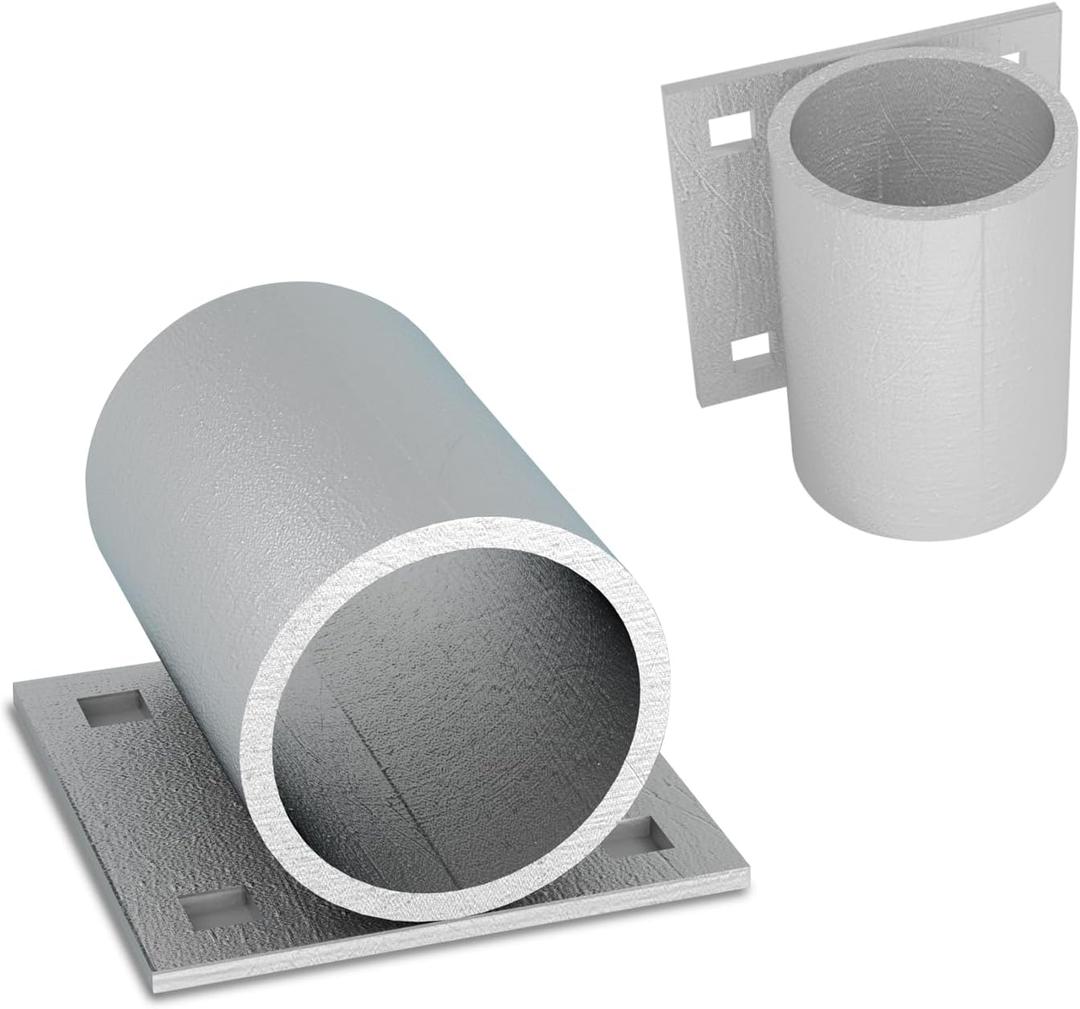 Stationary Dock Pipe Leg Sleeve, 3" Inner Hardware Galvanized, Heavy Duty Floating Boat Dock Side Pipe Leg Holder with 1/2" Holes, Thickness 6mm, Ideal for Dock Maintenance - NO Carriage Bolts
